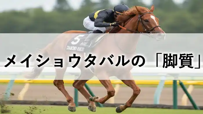 ターフを疾走するメイショウタバルの勇姿。メイショウタバルの脚質を考察する記事のアイキャッチ画像