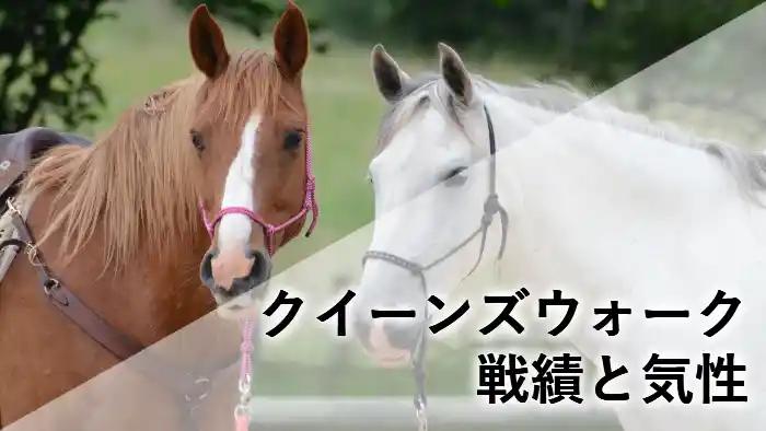 クイーンズウォークの戦績と気性を紹介するアイキャッチ画像
